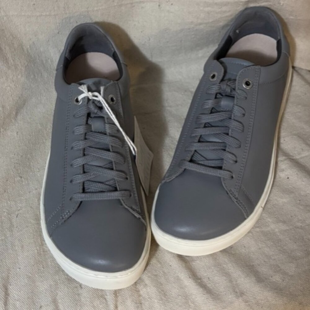 NWT Adorable Grey Leather Birkenstock Sneakers Size 39 8.5